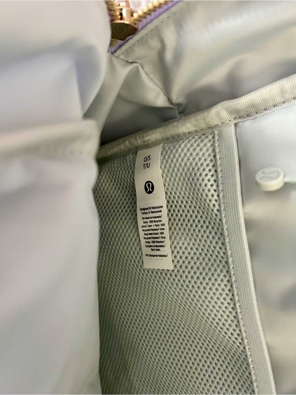 NWT lululemon Everywhere Backpack 22L Metal Hardware Lavender Frost Gold - Picture 14 of 14
